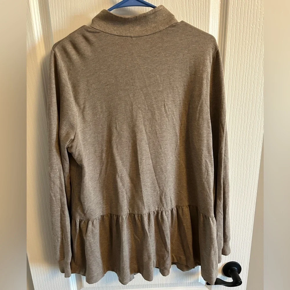 CAbi Tan Knit Topper